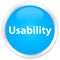 Usability premium cyan blue round button