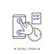 Usability testing line icon. Editable illustration