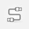 USB Cable line icon