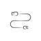 usb cable outine logo style icon. Element of photo icon for mobile concept and web apps. Outline usb cable icon can be used for