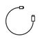 USB cable outline icon