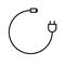 USB cable outline icon