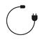 USB cable silhouette icon
