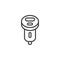 USB car charger line icon