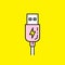 USB charge line icon