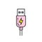 USB charge line icon
