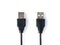 USB data cable plug, black cable for data transfer