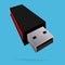 USB flash black red