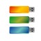 USB flash drives, colored portable data storage.