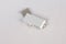 USB flash memory stick key with a silver lid on white background