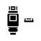 usb mini b glyph icon vector illustration