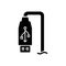 USB output black glyph manual label icon