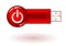 USB Pendrive with red power