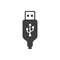 USB port vector icon. Sign on white background