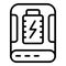 Usb power bank icon outline vector. Energy charge