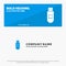 Usb, Storage, Data SOlid Icon Website Banner and Business Logo Template