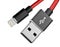 USB tape a to Lightning mobile charging cable isolated