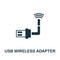 Usb Wireless Adapter icon. Simple illustration from wireless devices collection. Creative Usb Wireless Adapter icon for web design