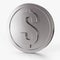 USD icon silver coin color 3D currency symbols