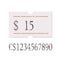 Usd price tag with digit number set isolated on white background. Empty style paper sticker, label, badge for different