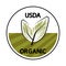 USDA organic sign. Eco label in flat style. Natural, Eco, Bio, Food Products Label Stamp. Stamp isolated on white background