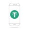 USDT Tether crypto icon vector iphone