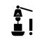 Use candle snuffer black glyph manual label icon