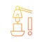 Use candle snuffer gradient linear vector manual label icon