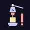 Use candle snuffer RGB color manual label icon for dark theme