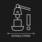 Use candle snuffer white linear manual label icon for dark theme