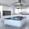 The use of epoxy in the interior design of a kitchen