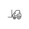 Use forklift loader line icon