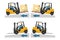 Use of forklifts on slopes. Go up and down slopes with the forklift. Safety in handling a fork lift truck. Security First.