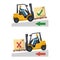 Use of forklifts on slopes. Go up and down slopes with the loaded forklift. Safety in handling a forklift truck. Security First.