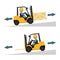 Use of forklifts on slopes. Safety in handling a fork lift truck. Security First. Accident prevention at work. Industrial Safety