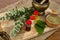 The use of herbs in folk medicine, bottles of tinctures