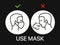 Use mask banner. Coronavirus protection
