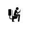 use the phone in the toilet icon. Bad habit Elements for mobile concept and web apps. Icon for website design and development, app