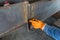 Use rag wipe Solvent Remover to cleaning the welded surface