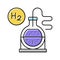 use in synthesis hydrogen color icon vector illustration