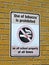 Use of tabacco prohibited in all schools, sign,