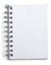 Used blank note book with ring binder on white