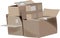 Used boxes of various sizes stacked -