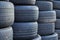 Used car tires background