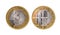 Used commemorative anniversary bimetal 3 euro â‚¬ Slovenia coin
