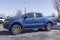 Used Ford Ranger pickup truck display. With supply issues, Ford is buying and selling many pre-owned cars to meet demand