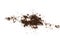 Used Grinding Coffee Waste Isolated, Pressed Coffee Scrub