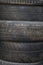 Used grunge car tires\' texture