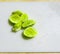 Used lemon peel on white background, Fresh seasoning of Thailand, limes peel