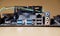 Used modern motherboard back side with audio, usb, hdmi